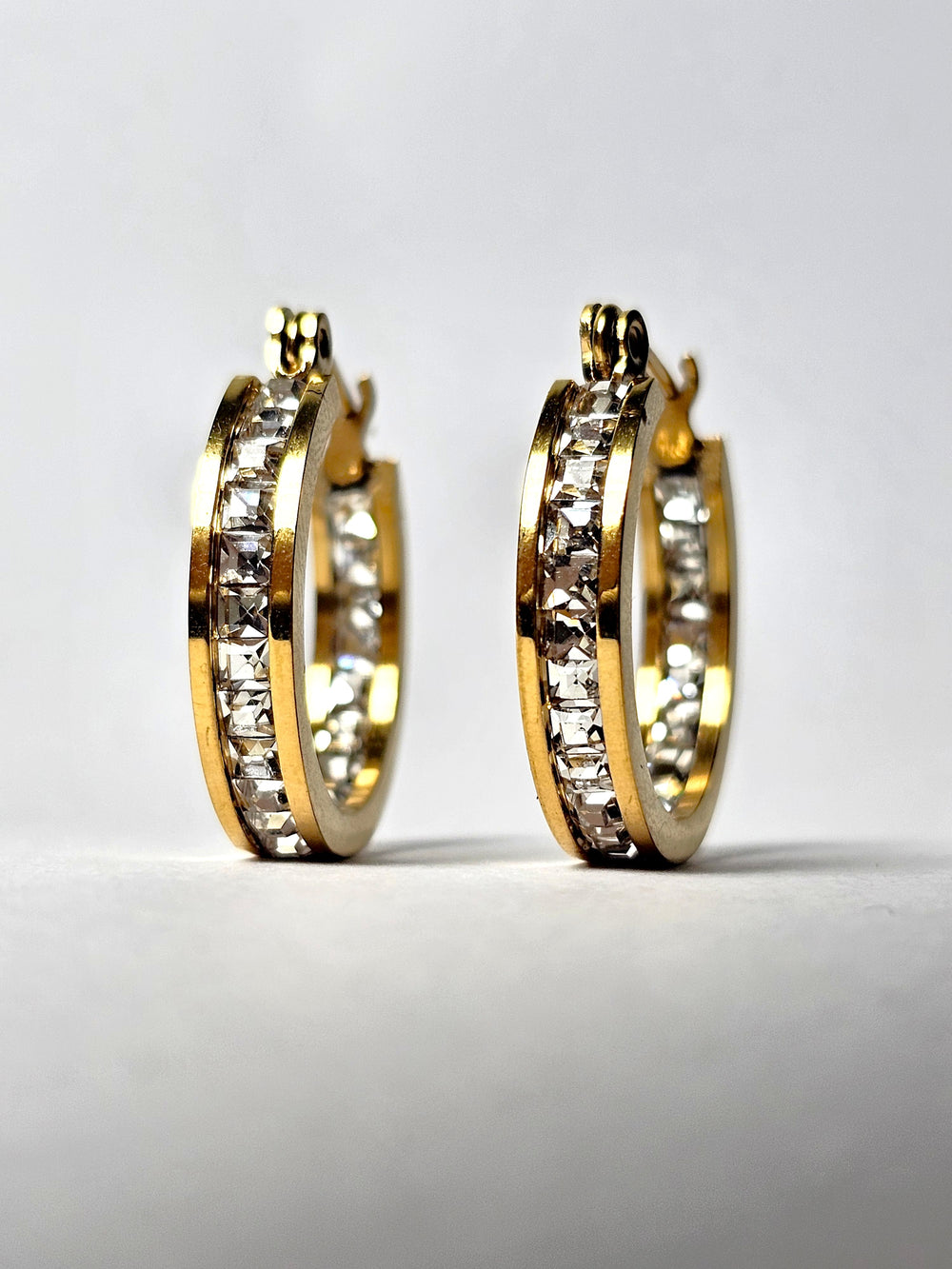 Gold Channel Hoops