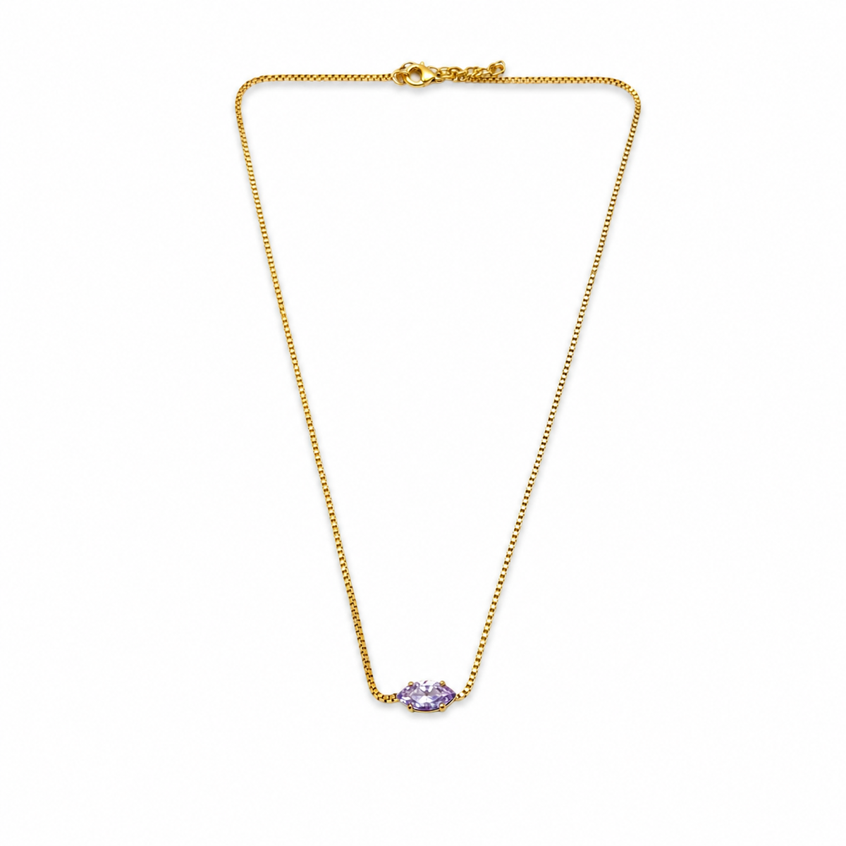 The Amethyst Marquise Solitaire Necklace