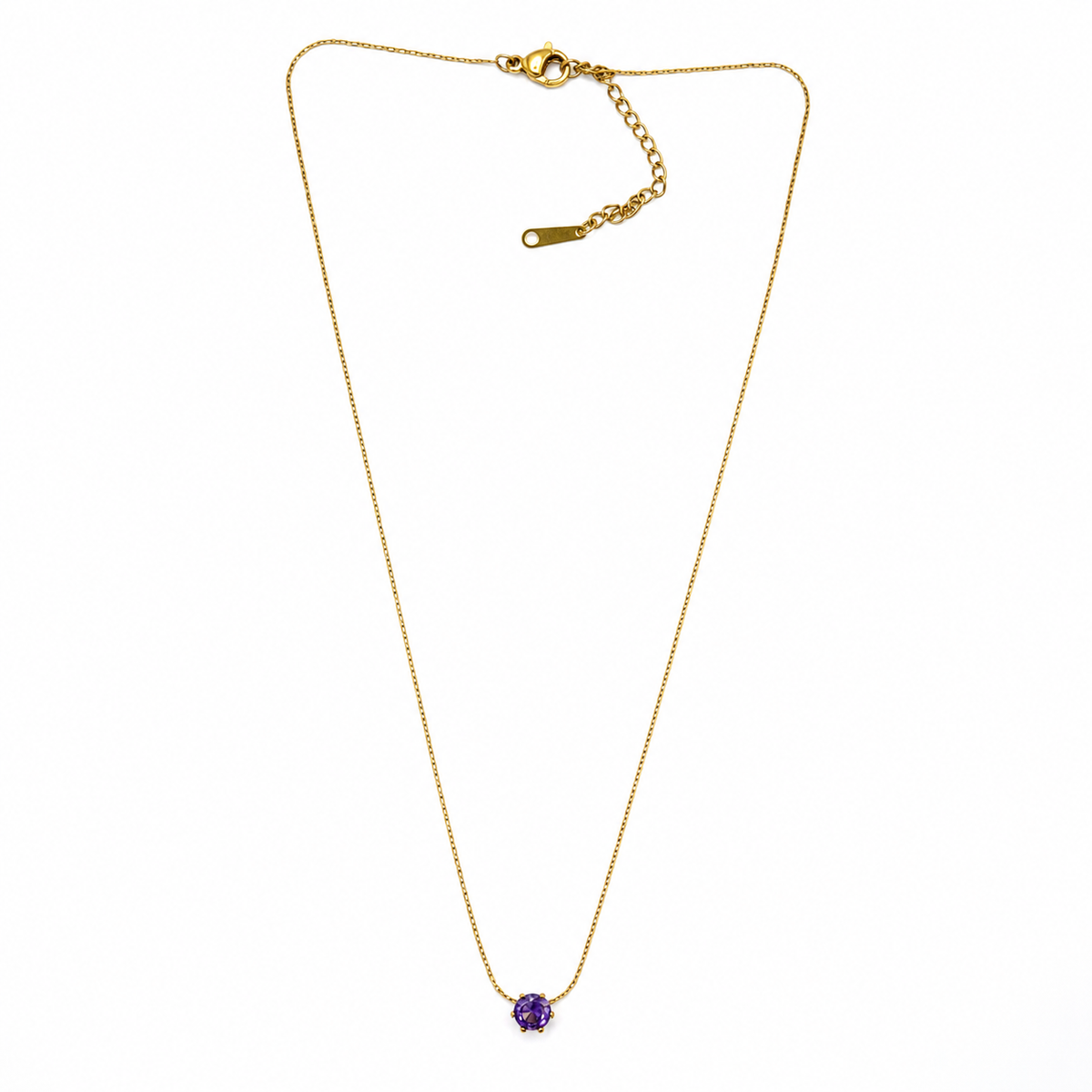 The Amethyst Solitaire Necklace
