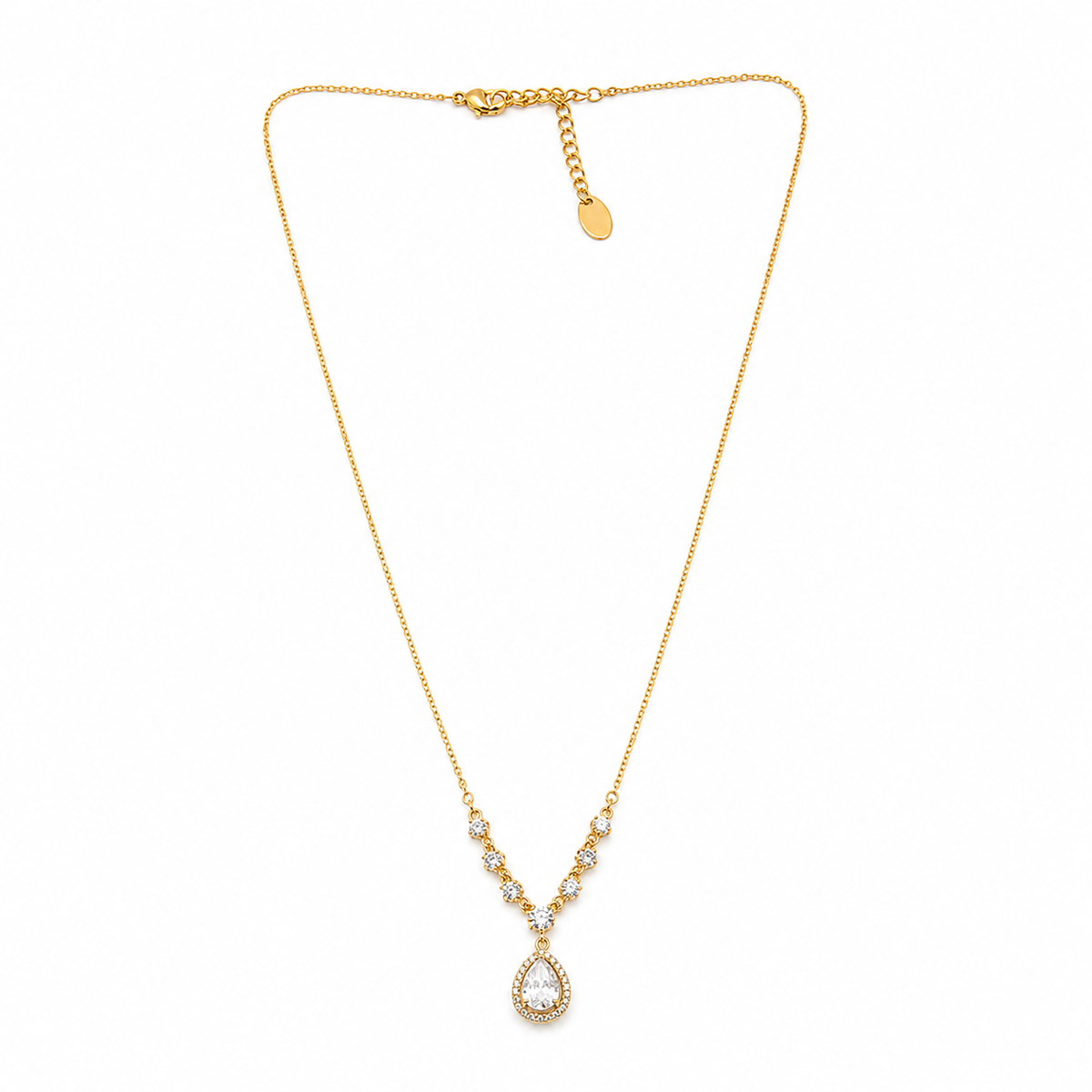 The Teardrop Halo Necklace