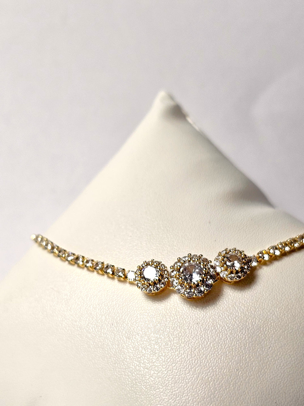 The Dainty Triple Cluster Tennis Hybrid Bracelet