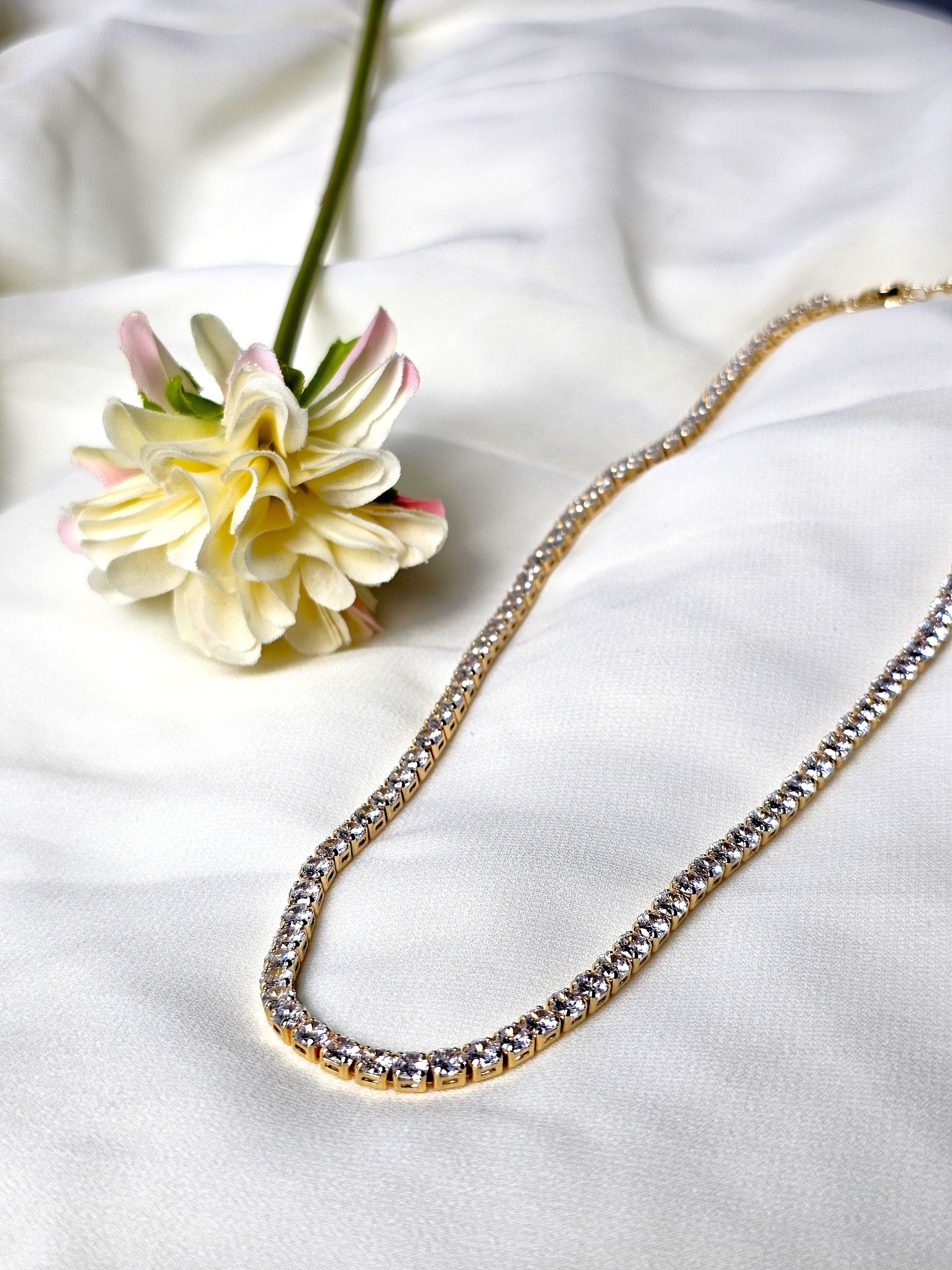 The Golden Classic Tennis Necklace