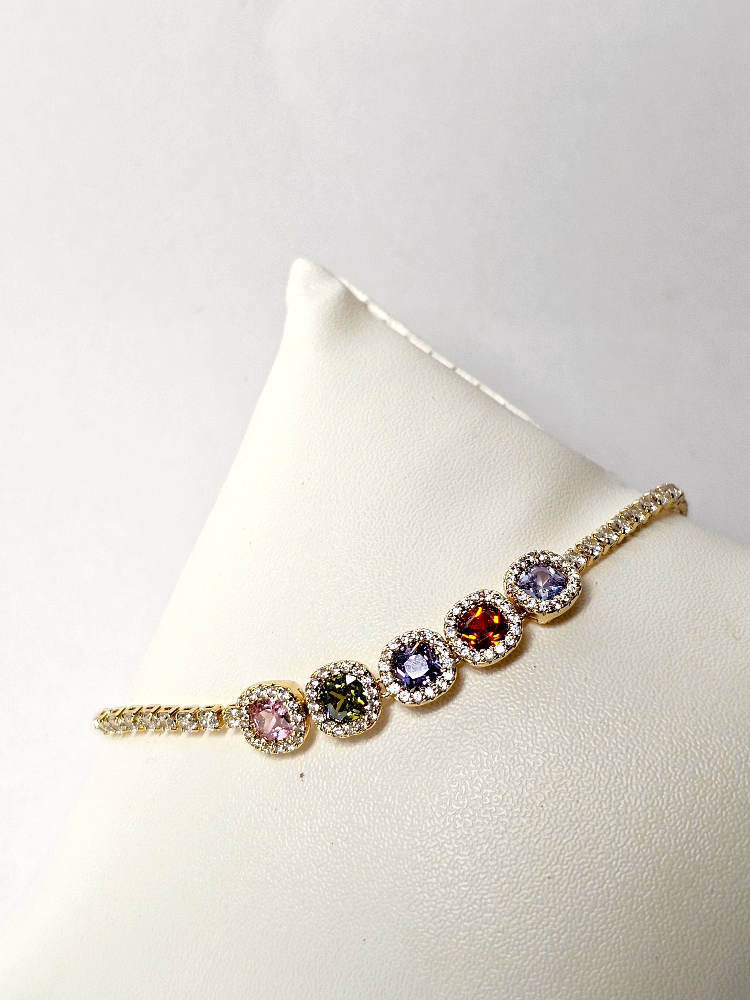 The Dainty Multi-Color Tennis Hybrid Bracelet