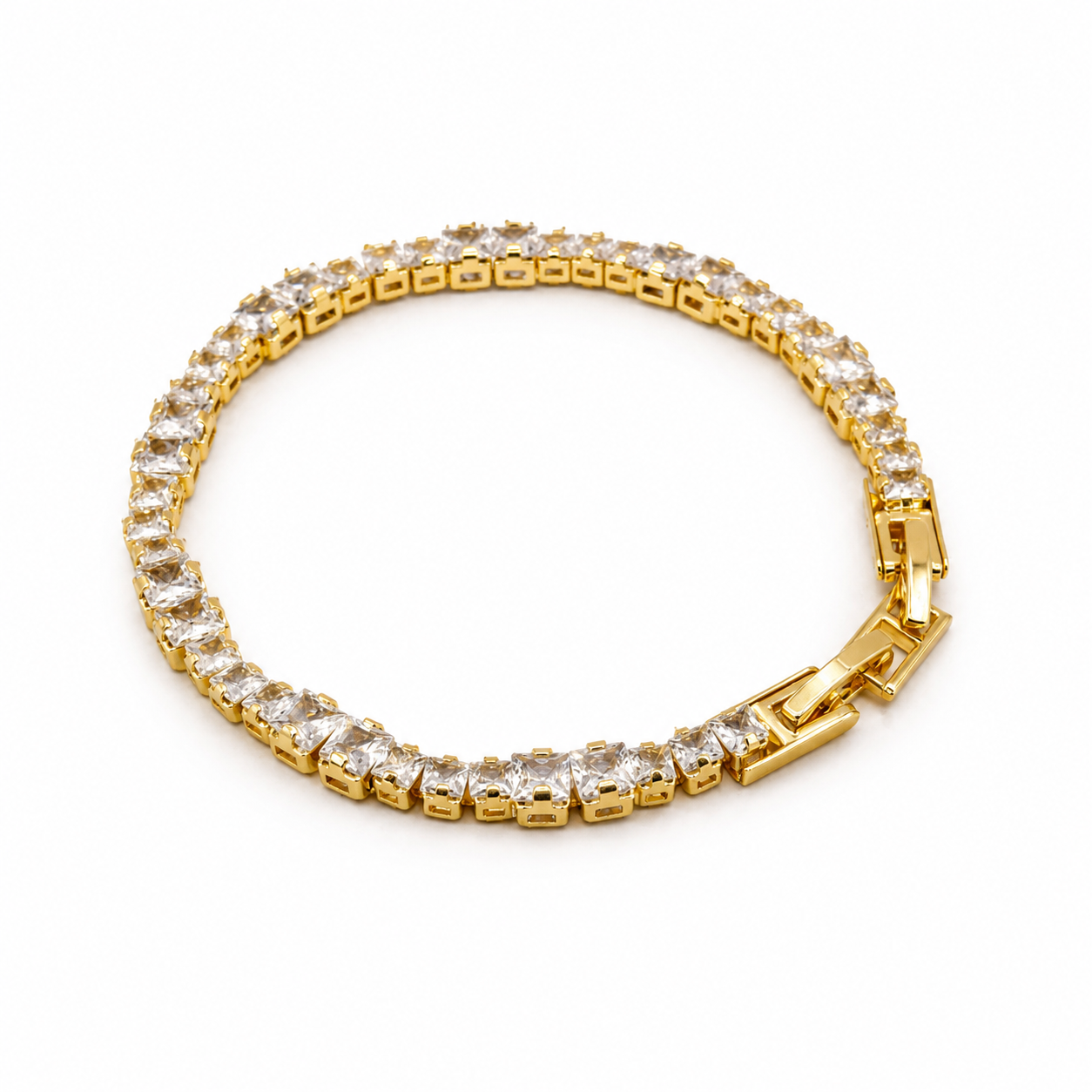 The Princess-Cut Tennis Bracelet
