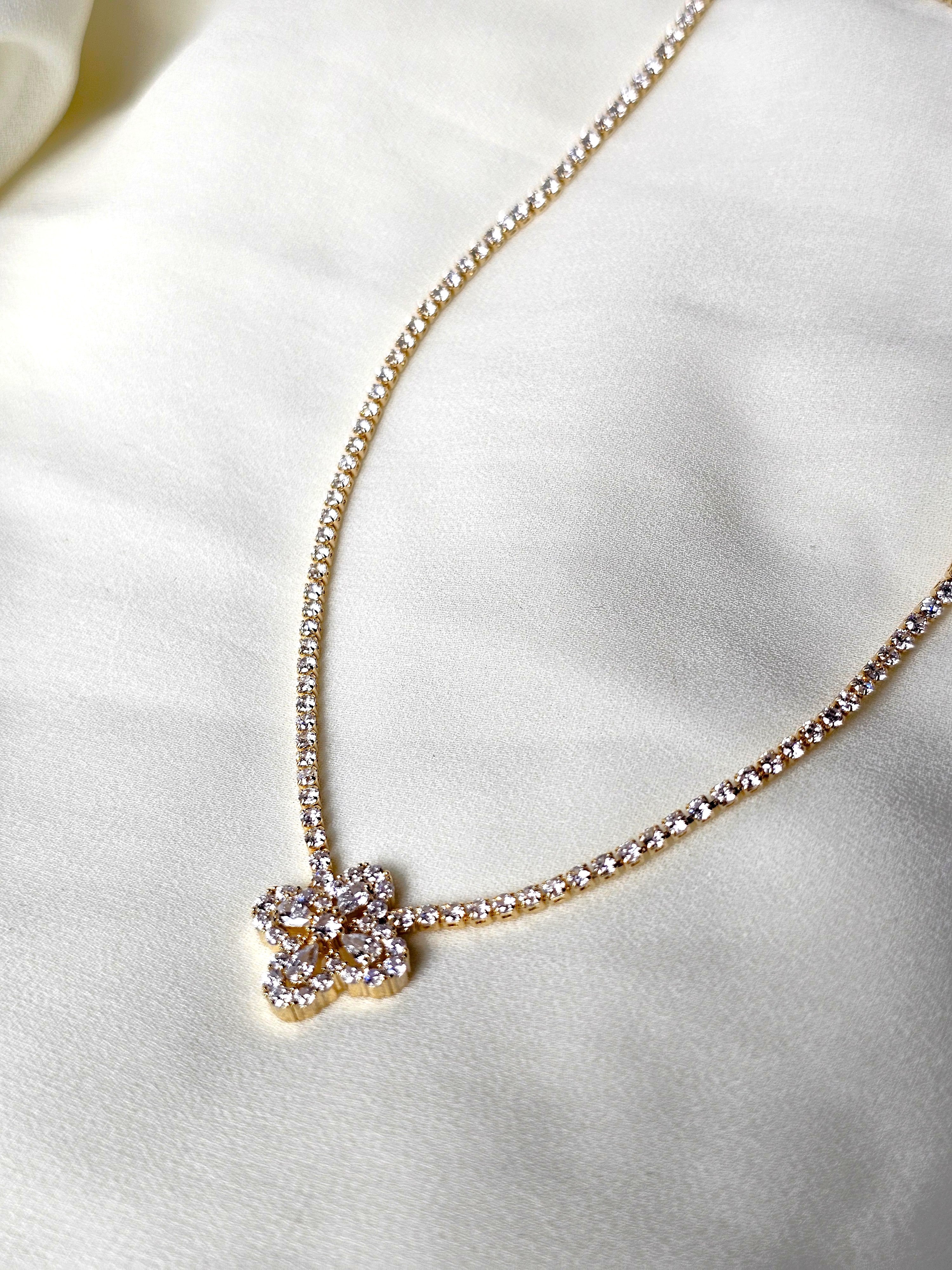 The Golden Clover Tennis Necklace