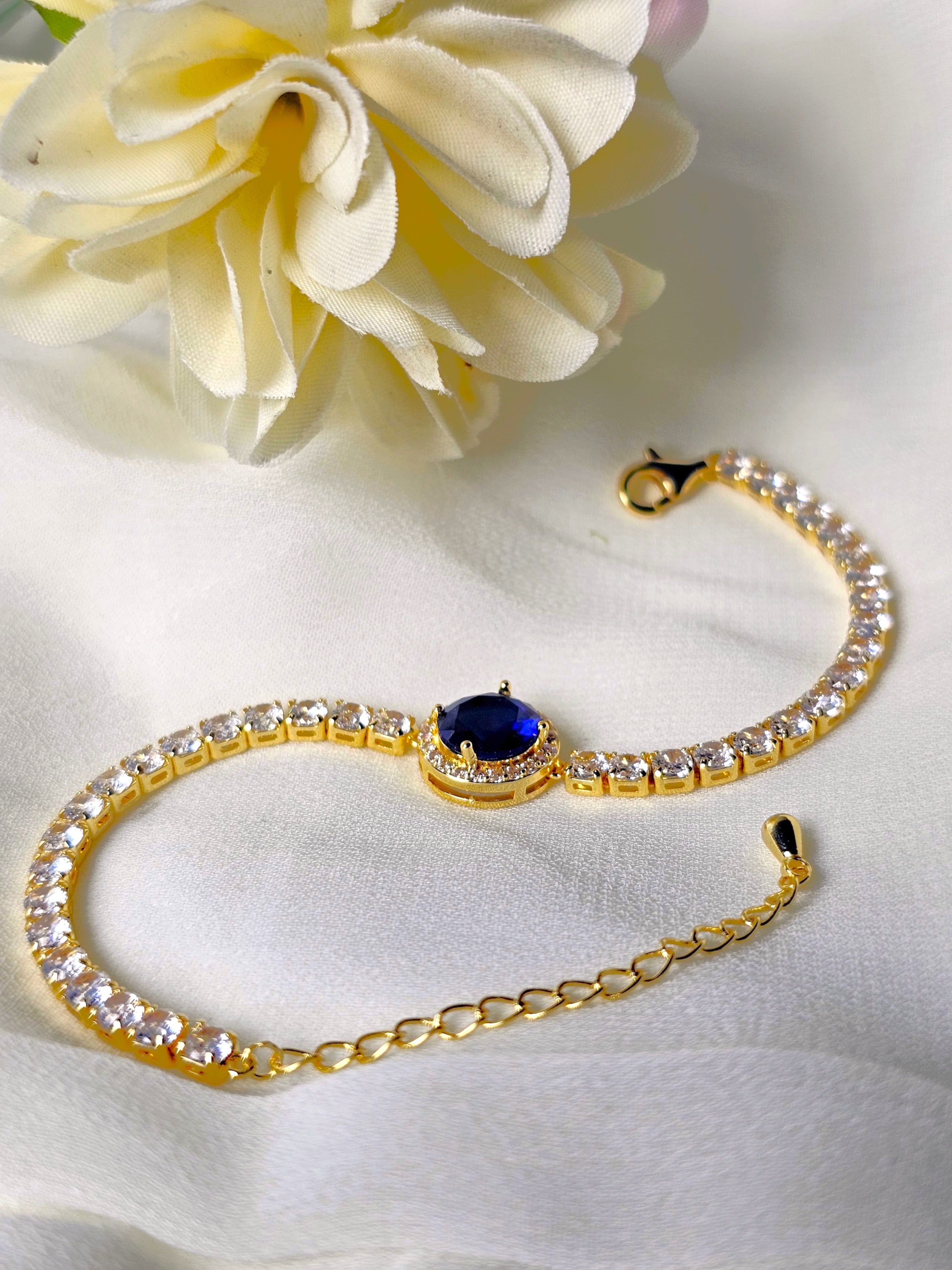 The Midnight Blue Cushion Tennis Bracelet