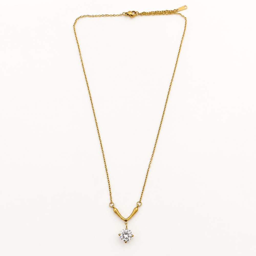 The Wishbone Crystal Necklace