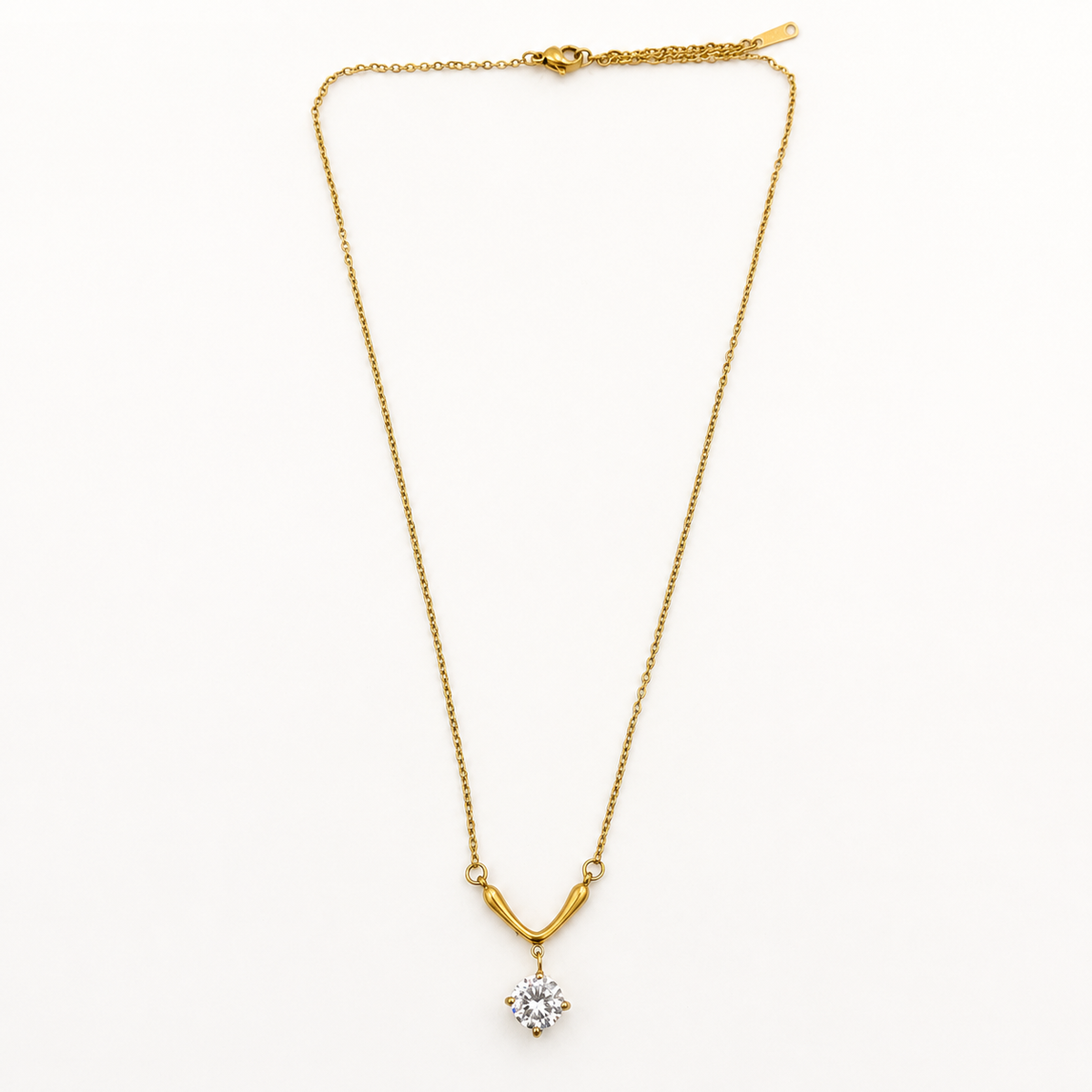 The Wishbone Crystal Necklace
