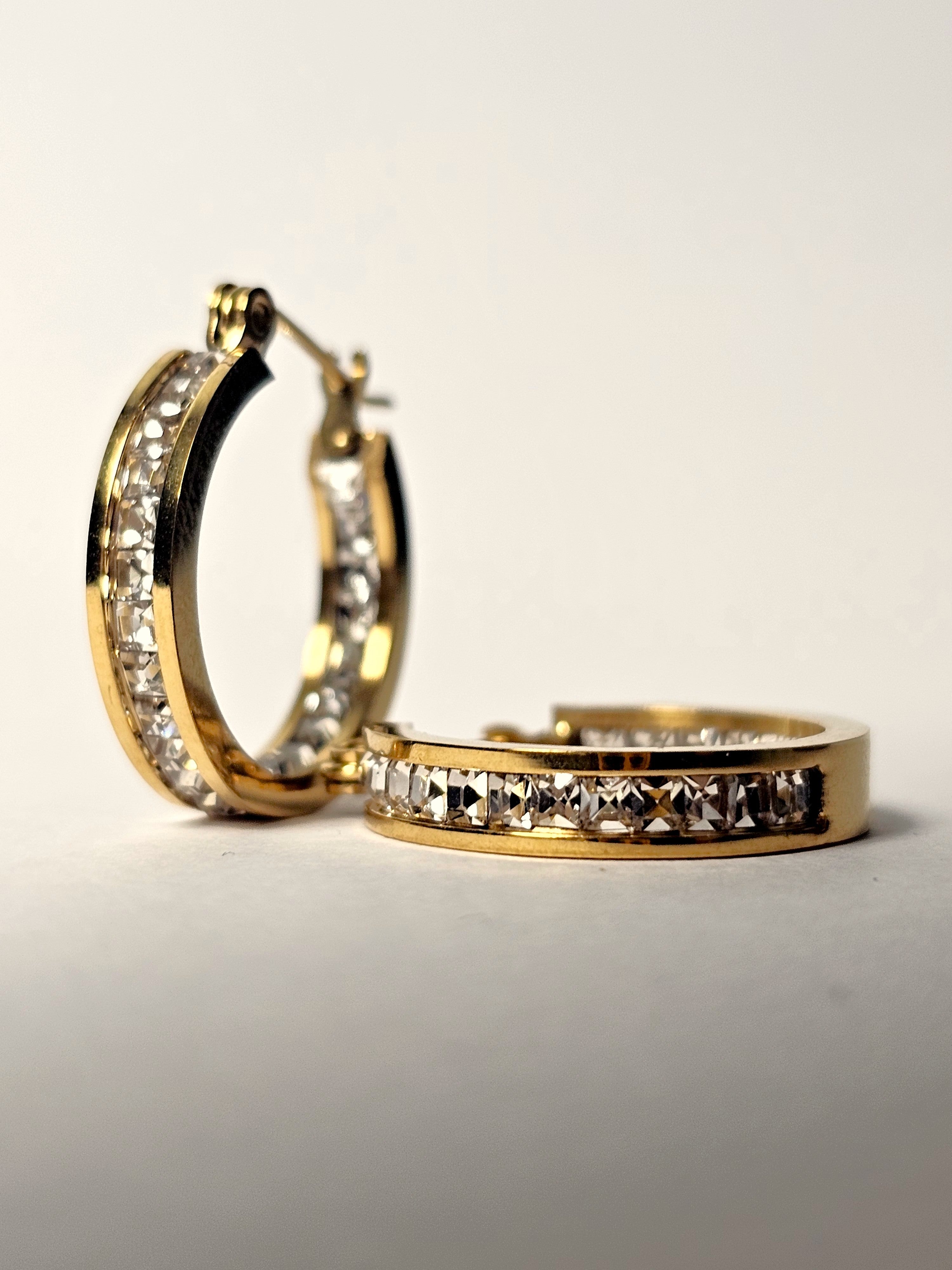 Gold Channel Hoops