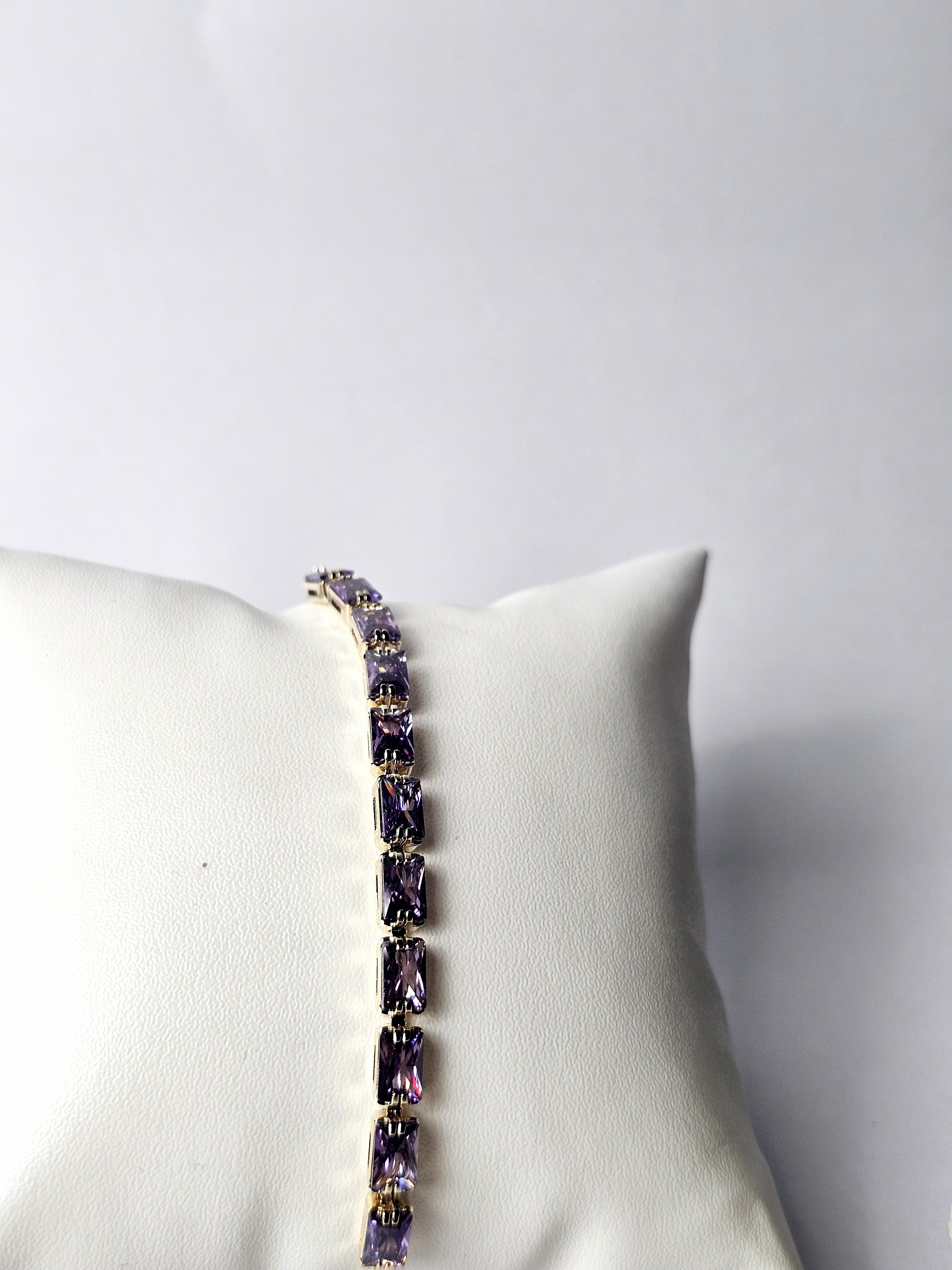 Amethyst Baguette Tennis Hybrid Bracelet