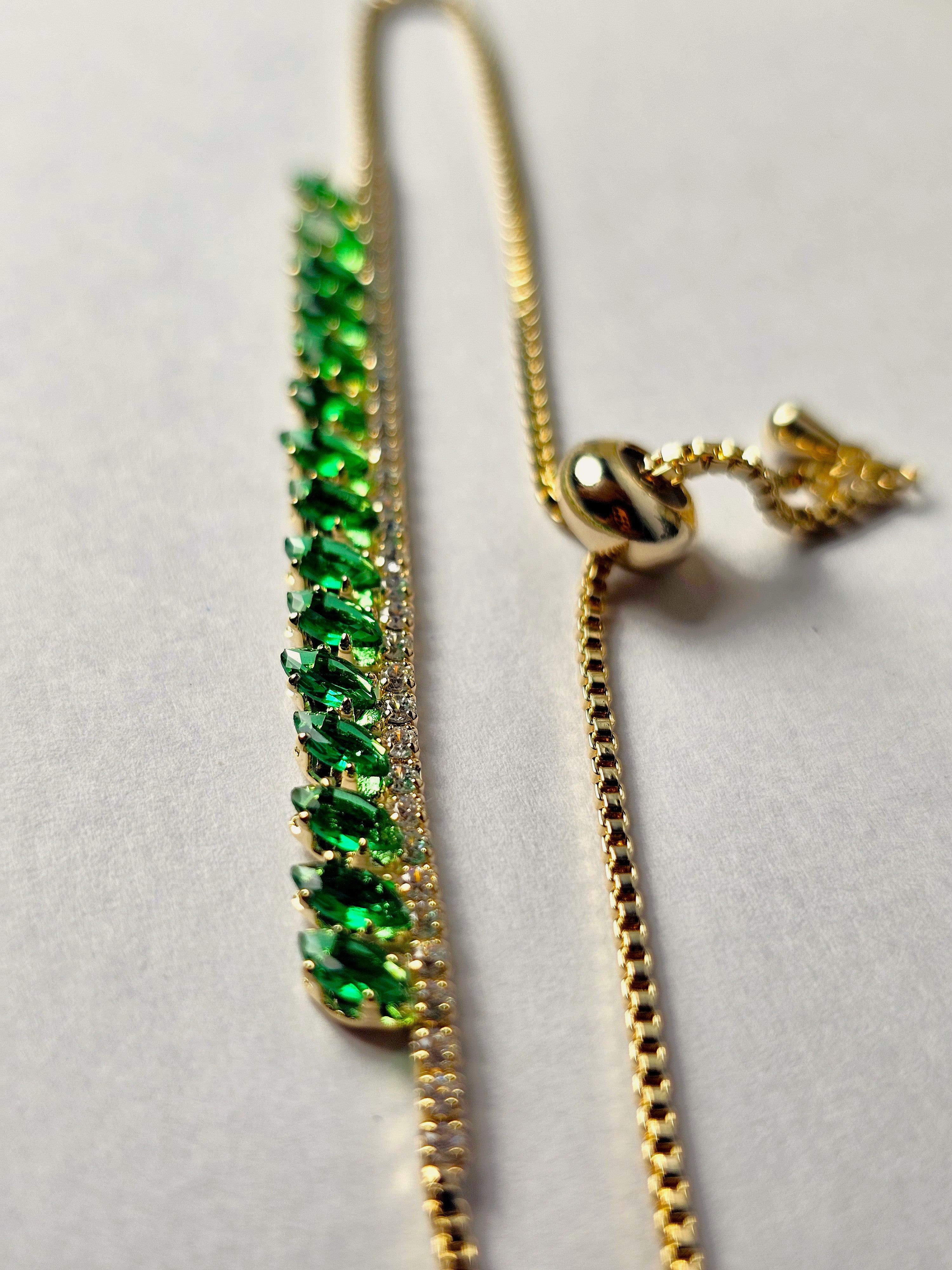 Emerald Marquise Tennis Hybrid Bracelet