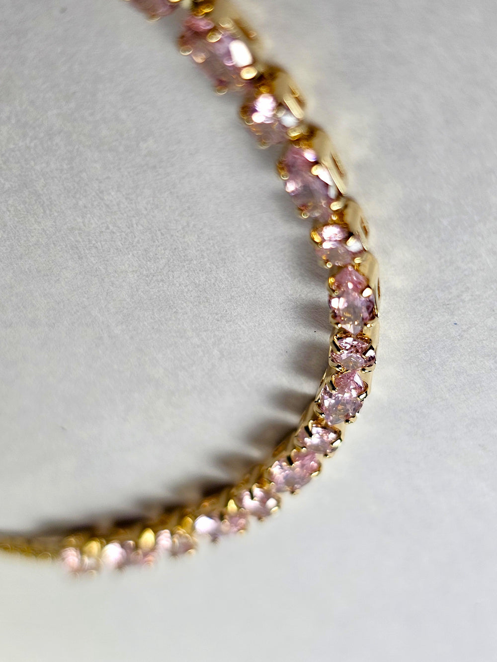 Blush Pink Tennis Hybrid Bracelet
