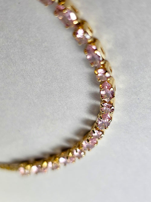 Blush Pink Tennis Hybrid Bracelet