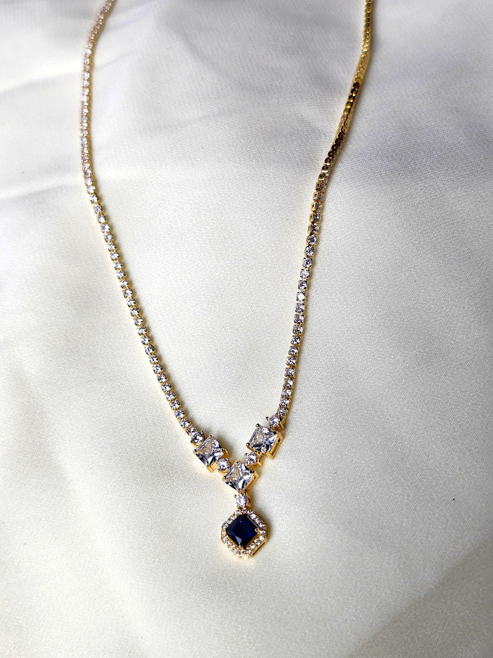 The Midnight Blue Tennis Necklace