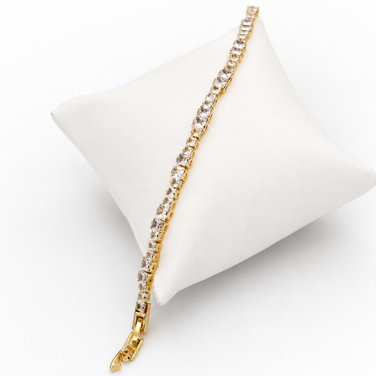 The Princess-Cut Tennis Bracelet