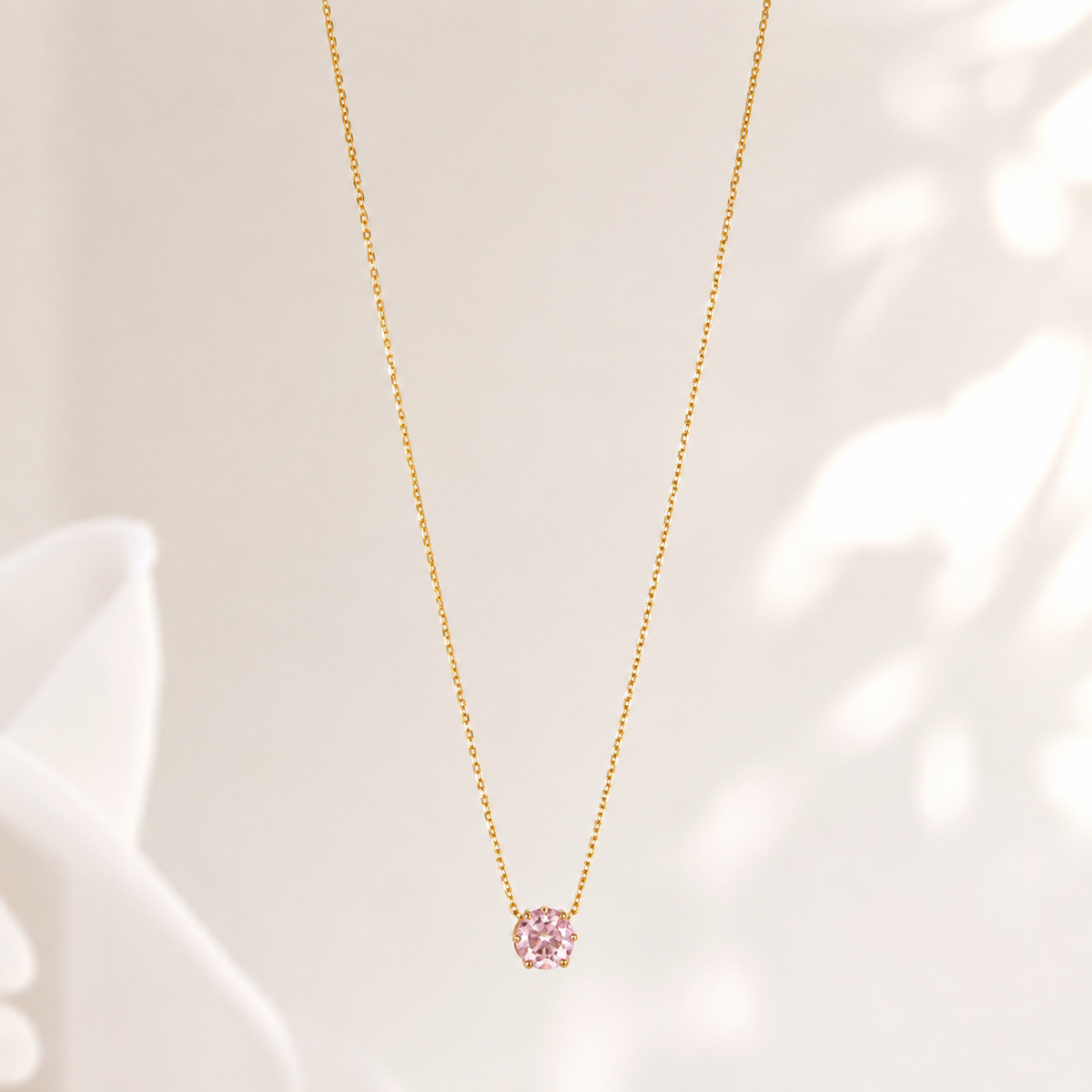 The Pink Solitaire Necklace