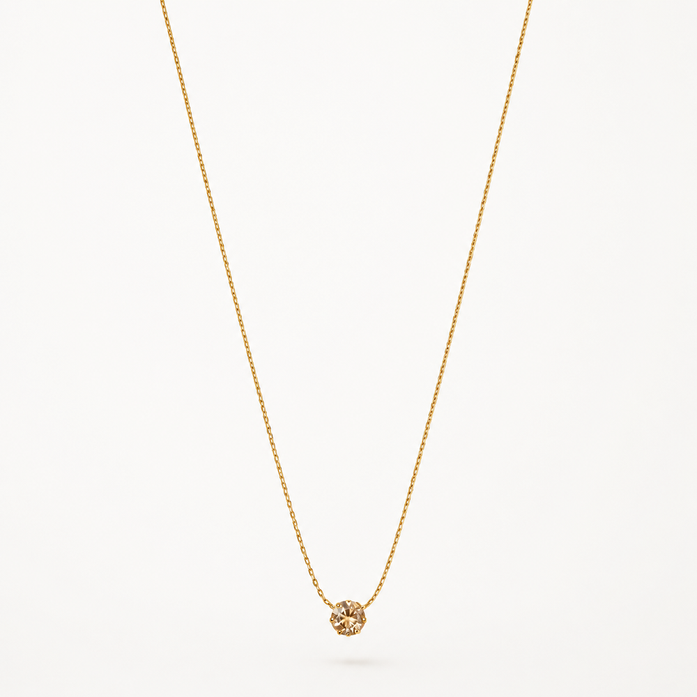 The Champagne Solitaire Necklace