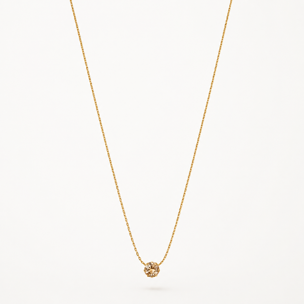 The Champagne Solitaire Necklace