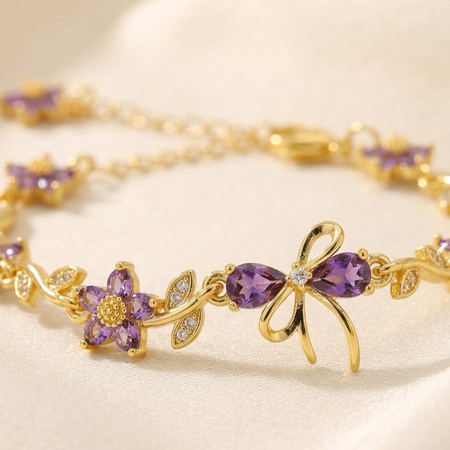 The Sweet Violet Vine Bracelet