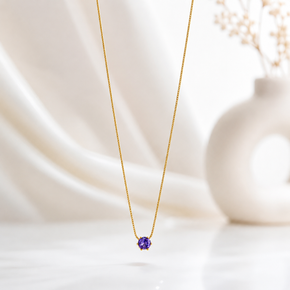 The Amethyst Solitaire Necklace