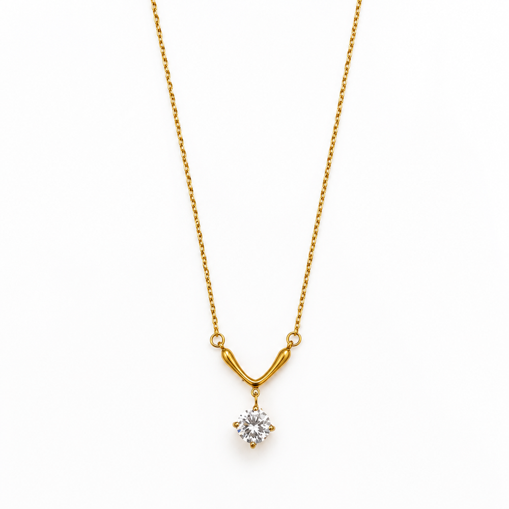 The Wishbone Crystal Necklace