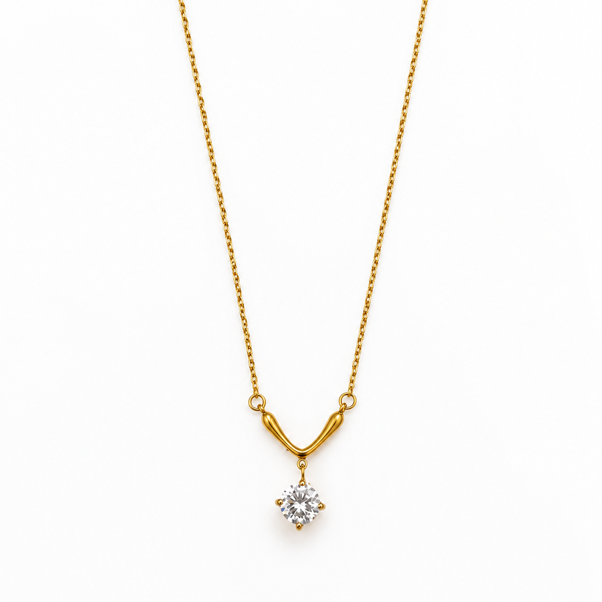 The Wishbone Crystal Necklace