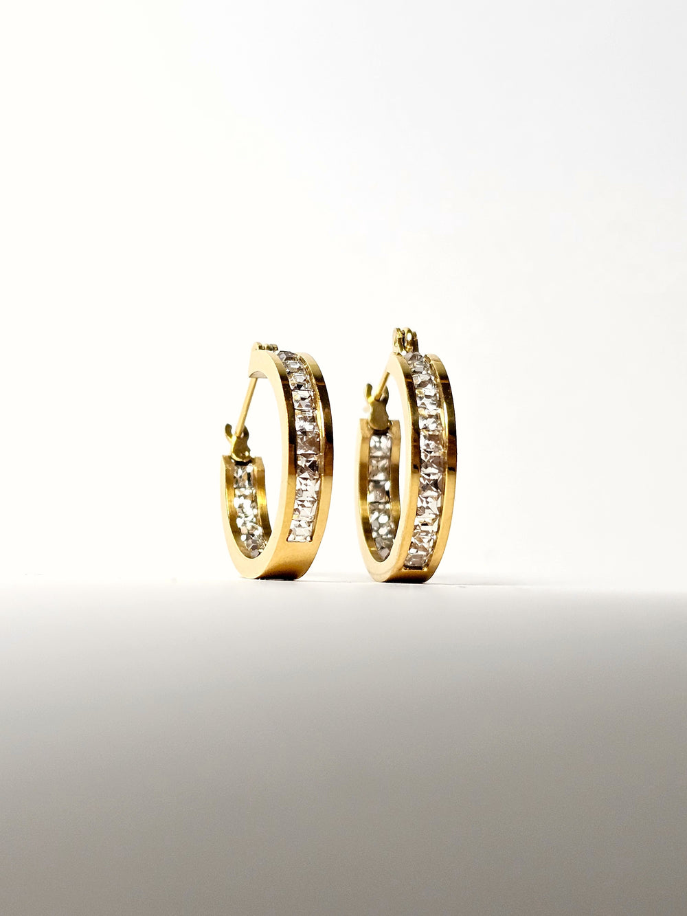 Gold Channel Hoops