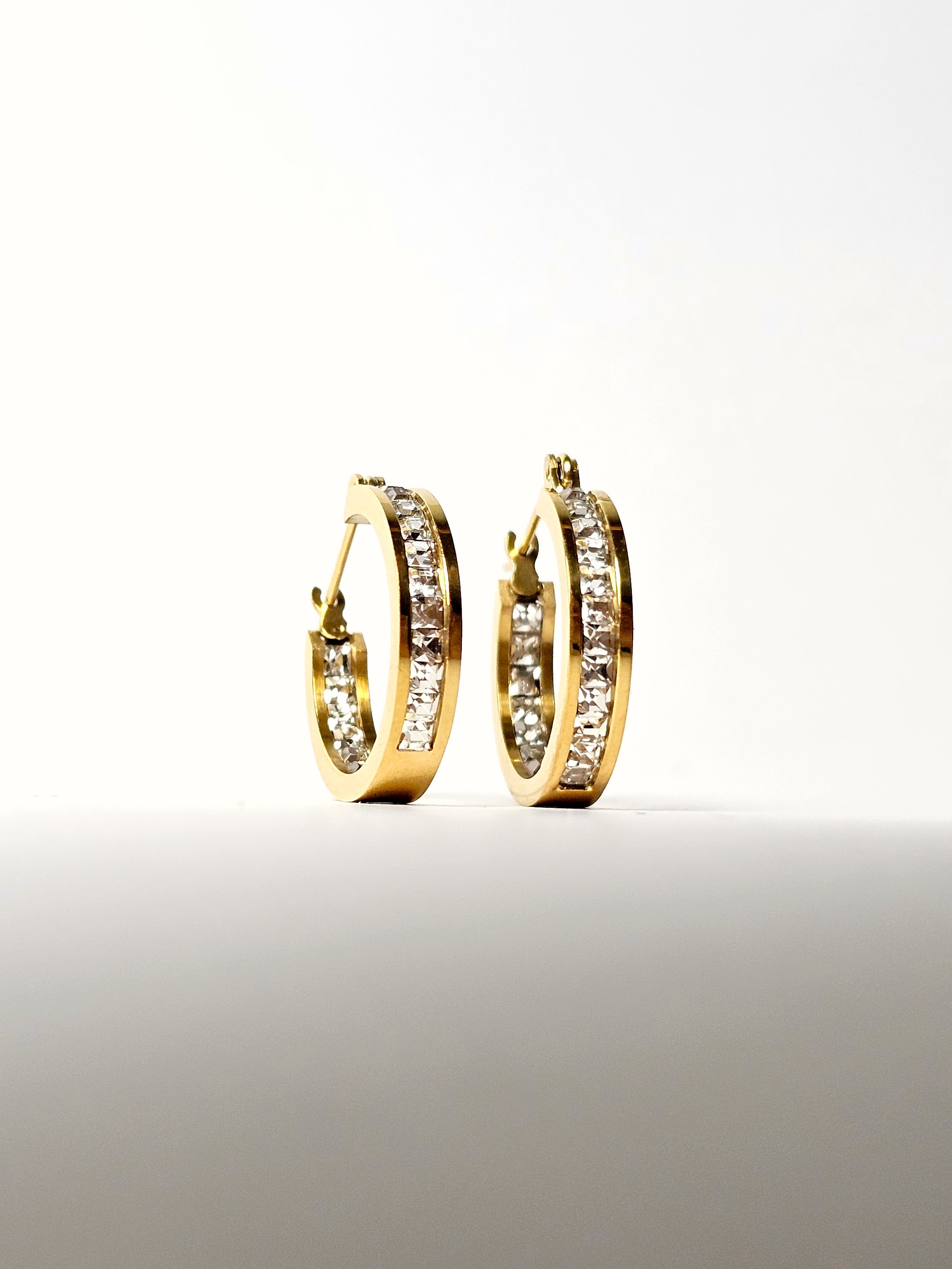 Gold Channel Hoops