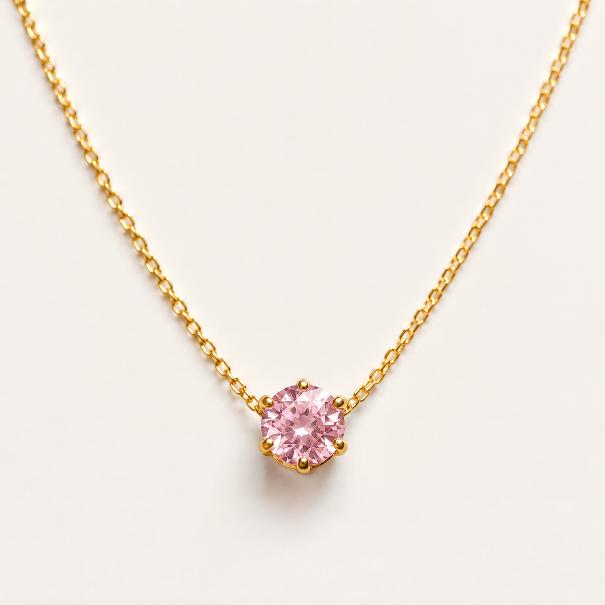 The Pink Solitaire Necklace