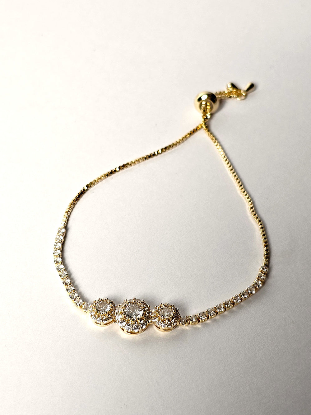 The Dainty Triple Cluster Tennis Hybrid Bracelet