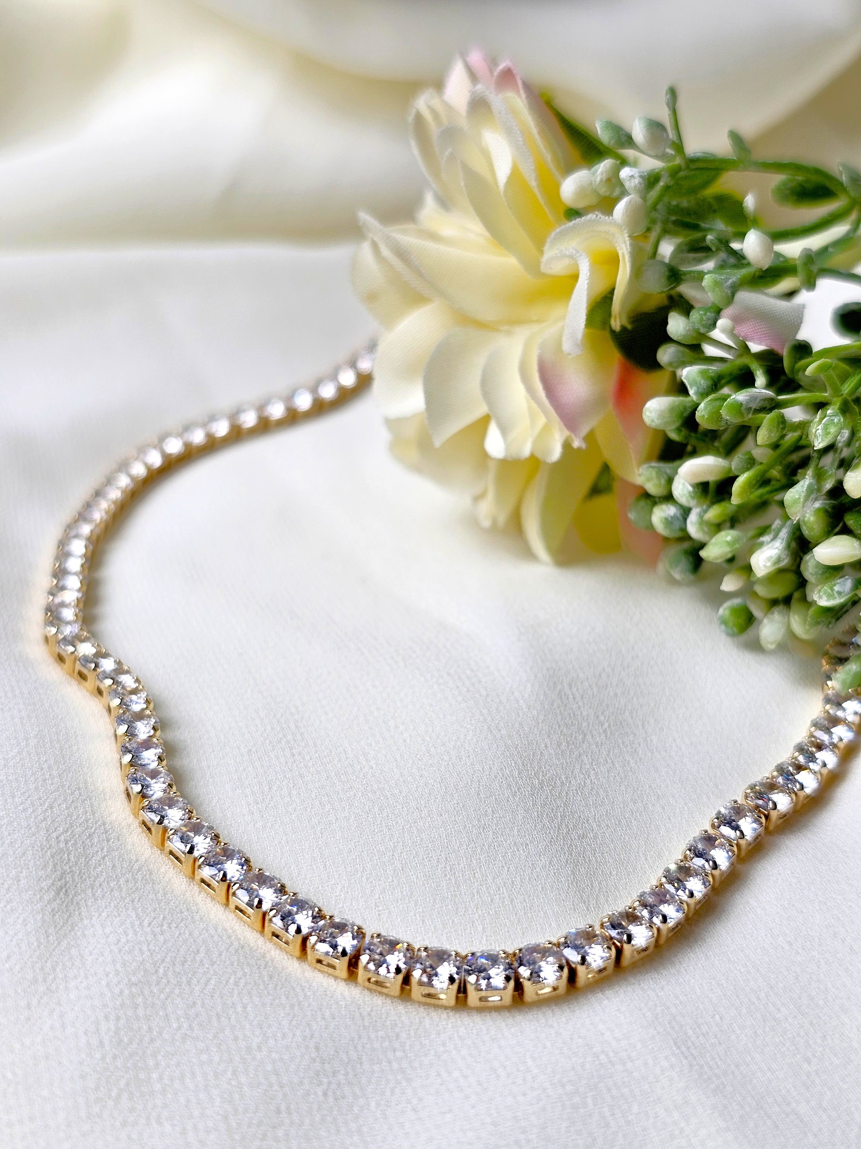 The Golden Classic Tennis Necklace