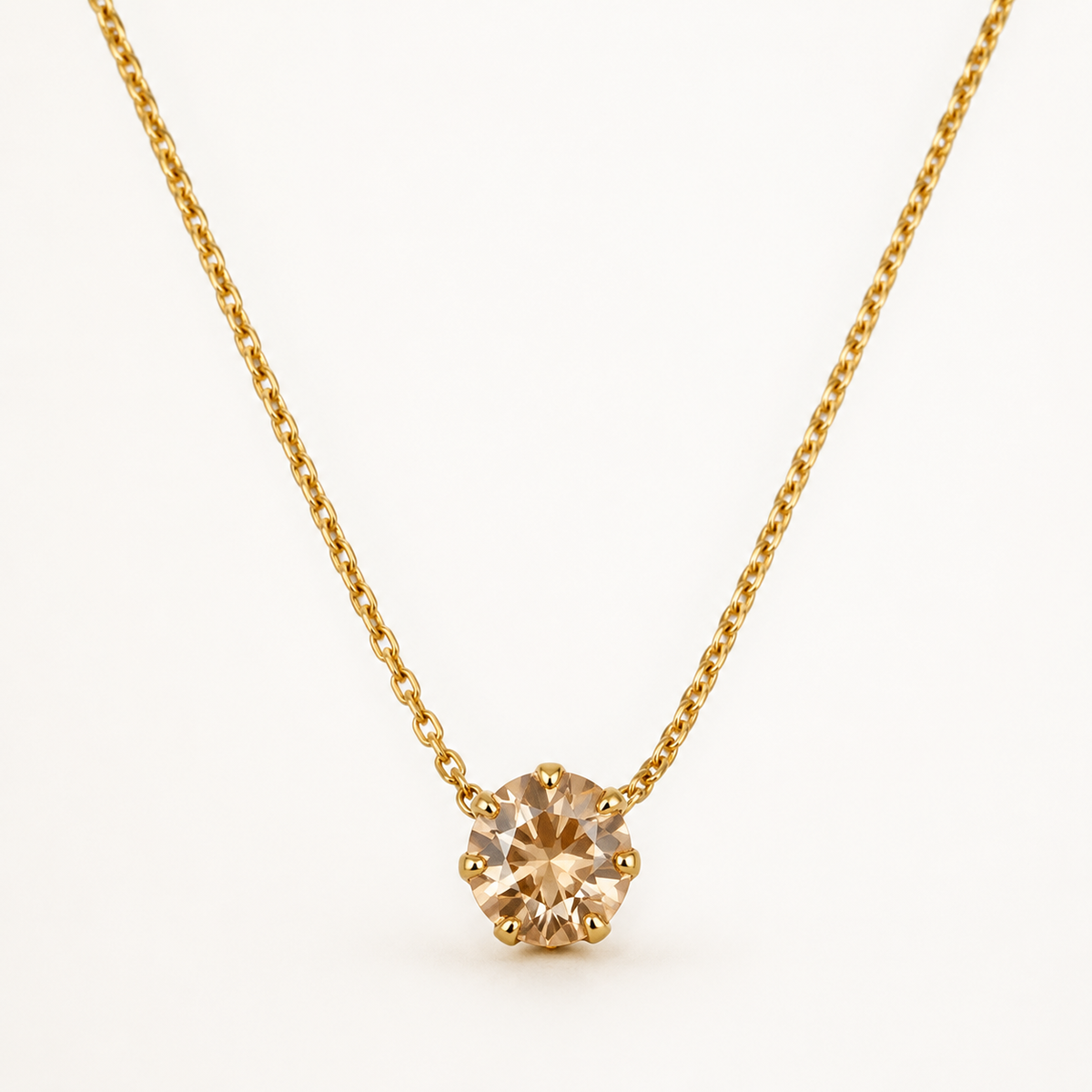 The Champagne Solitaire Necklace