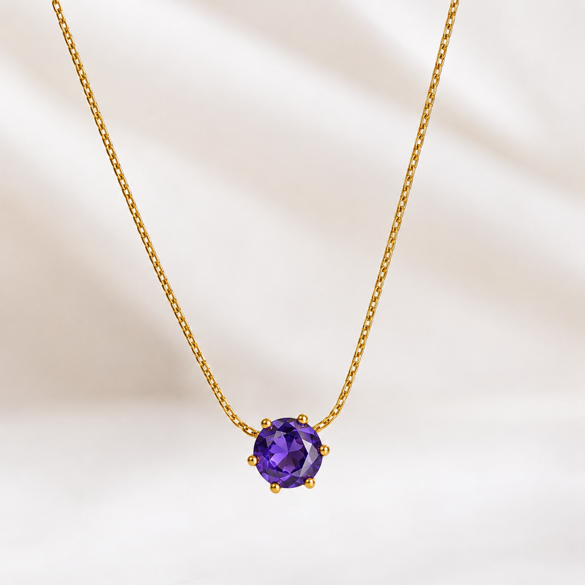 The Amethyst Solitaire Necklace