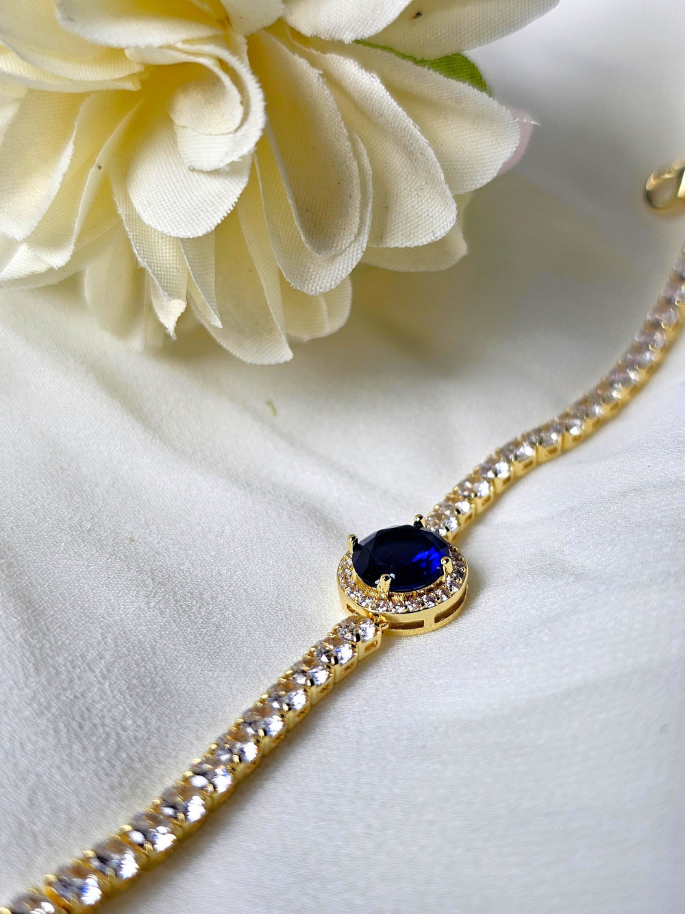 The Midnight Blue Cushion Tennis Bracelet