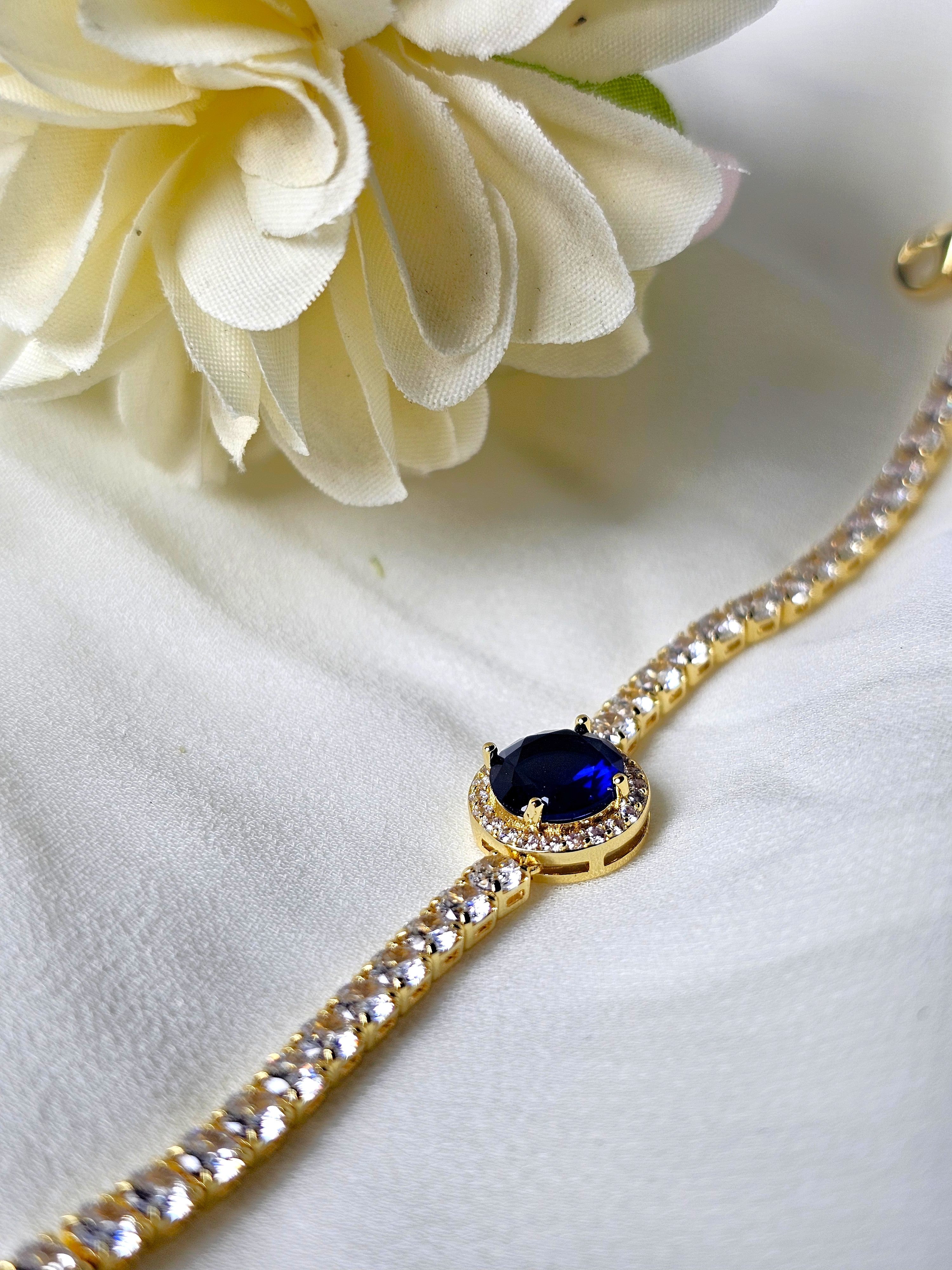 The Midnight Blue Cushion Tennis Bracelet