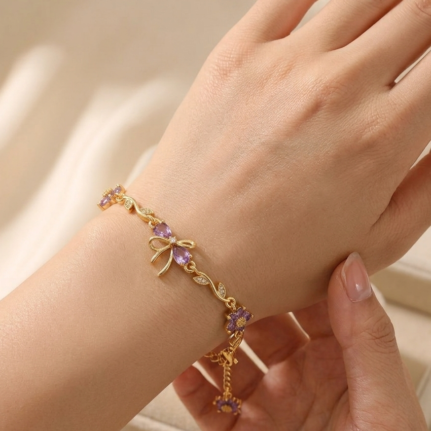 The Sweet Violet Vine Bracelet