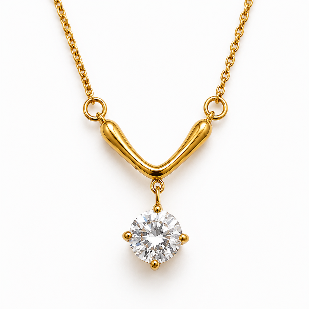 The Wishbone Crystal Necklace