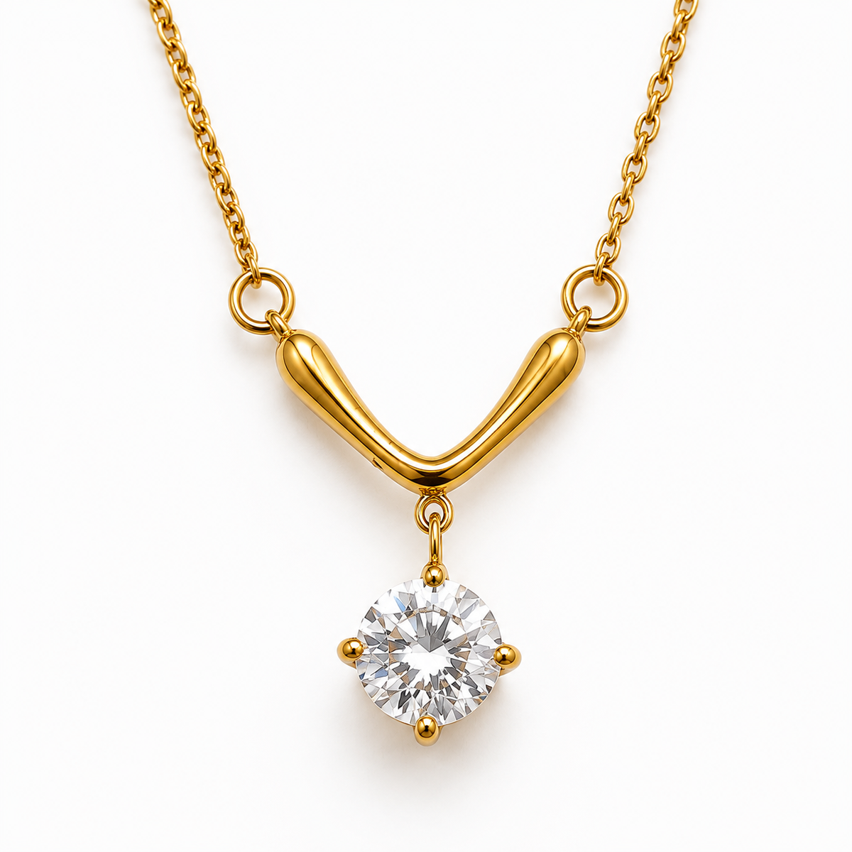 The Wishbone Crystal Necklace