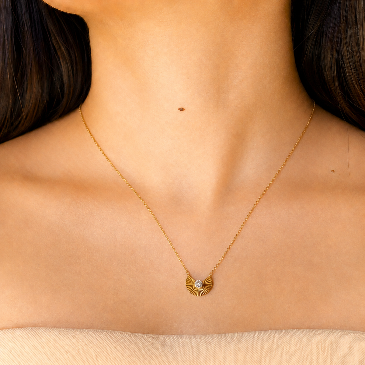 The Solis Fan Necklace
