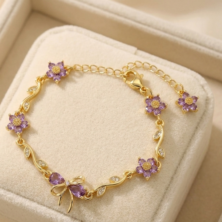The Sweet Violet Vine Bracelet