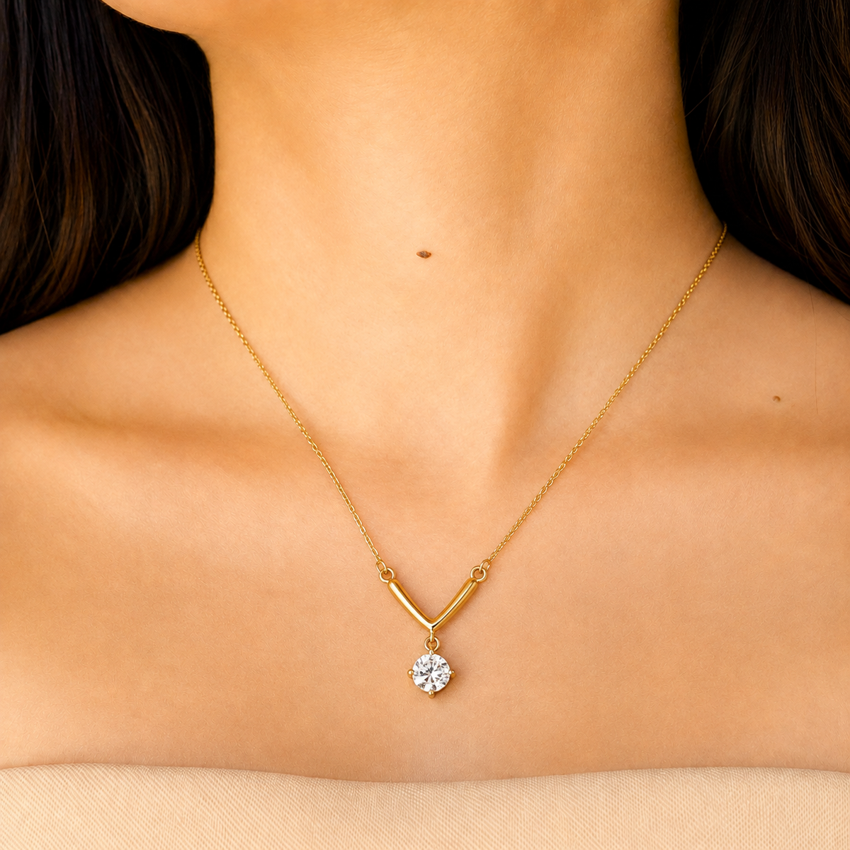 The Wishbone Crystal Necklace