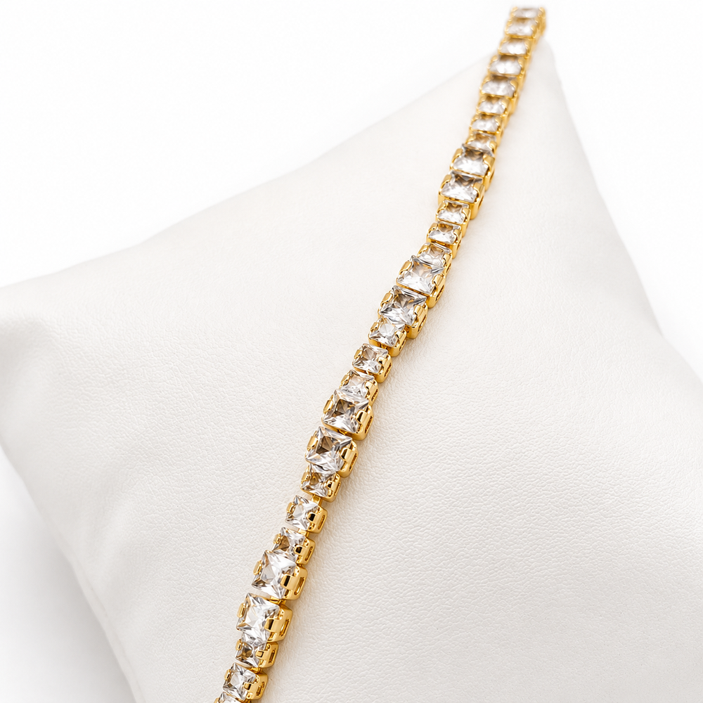 The Princess-Cut Tennis Bracelet