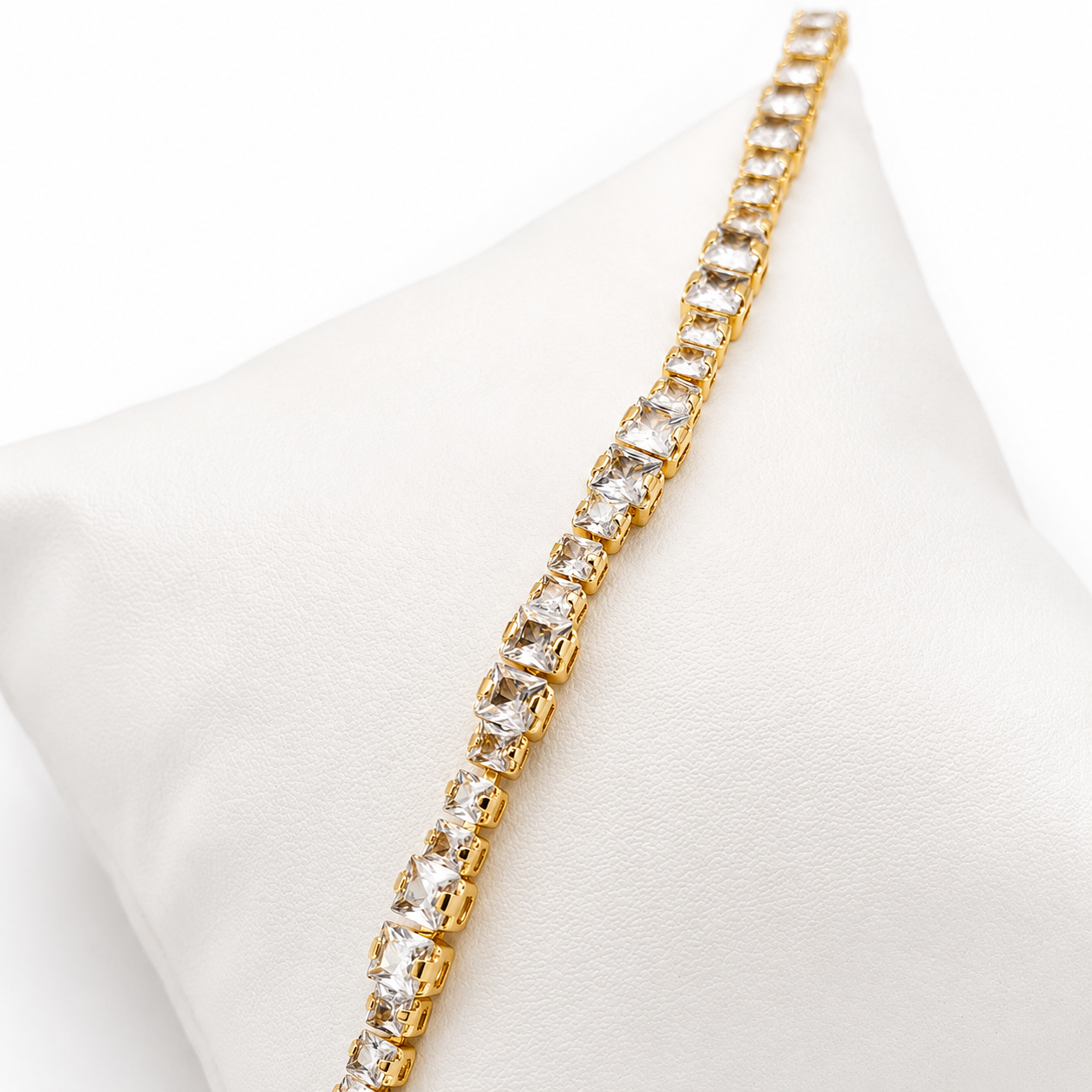 The Princess-Cut Tennis Bracelet