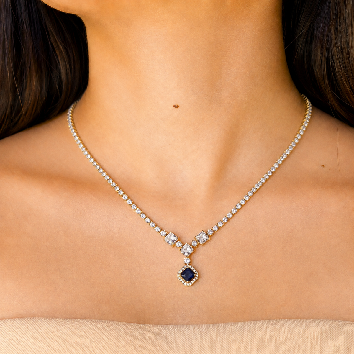 The Midnight Blue Tennis Necklace