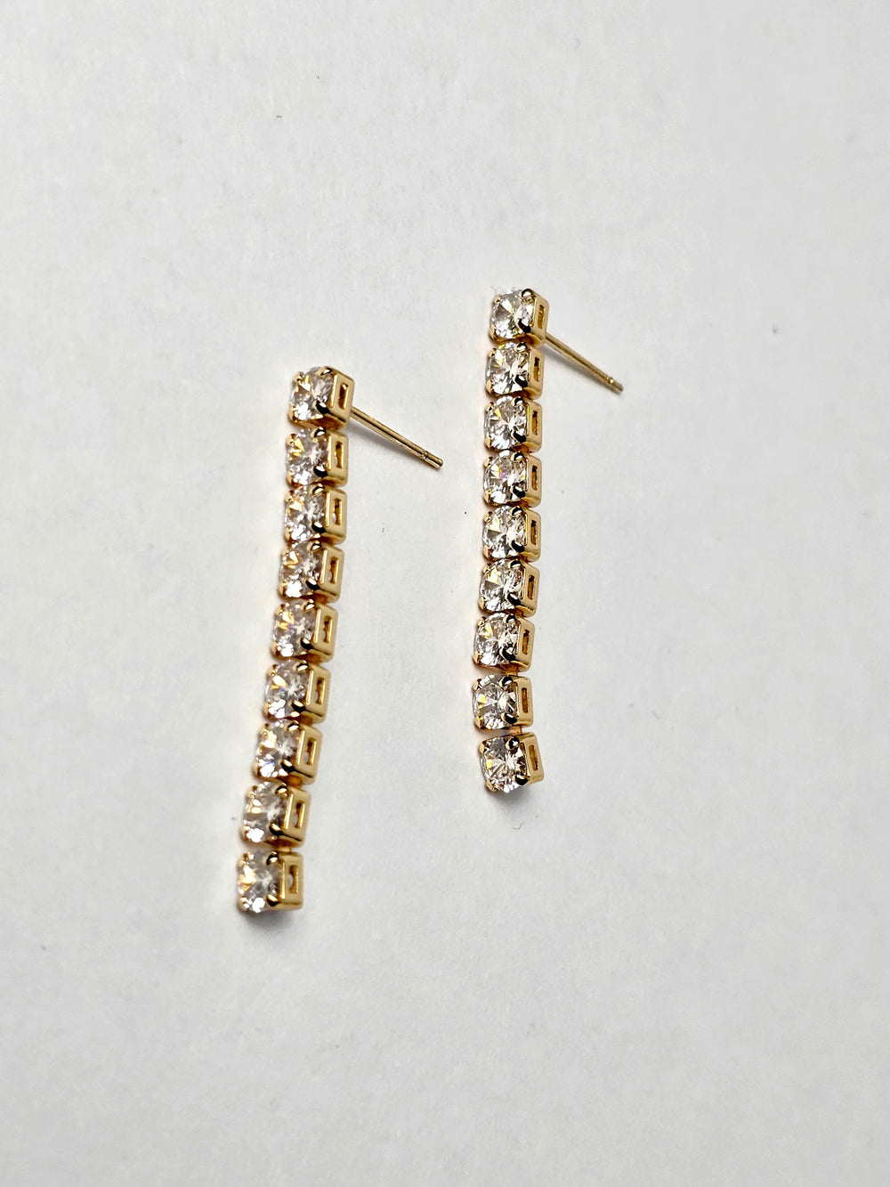 The Golden Classic Tennis Drop Earrings