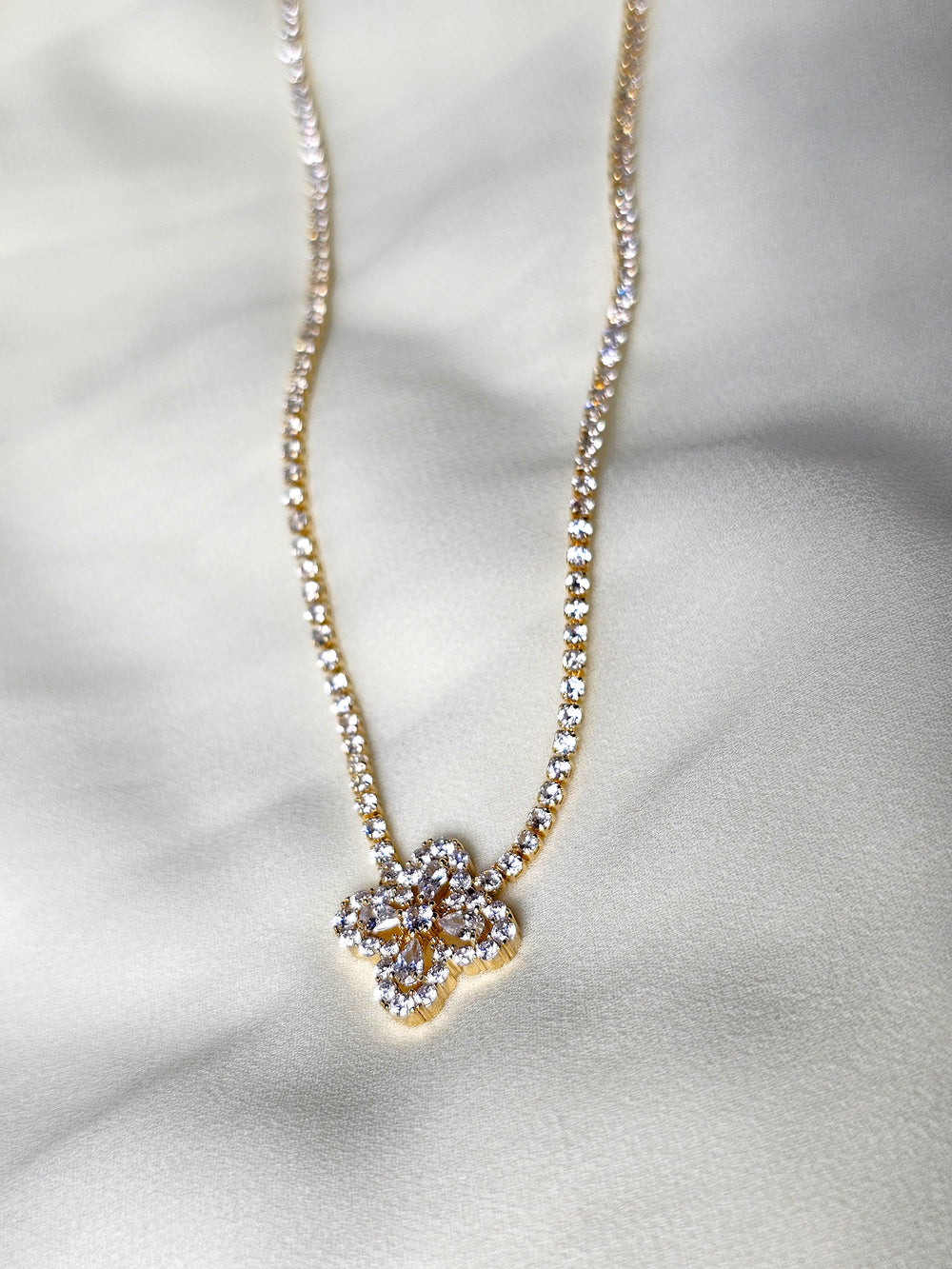 The Golden Clover Tennis Necklace