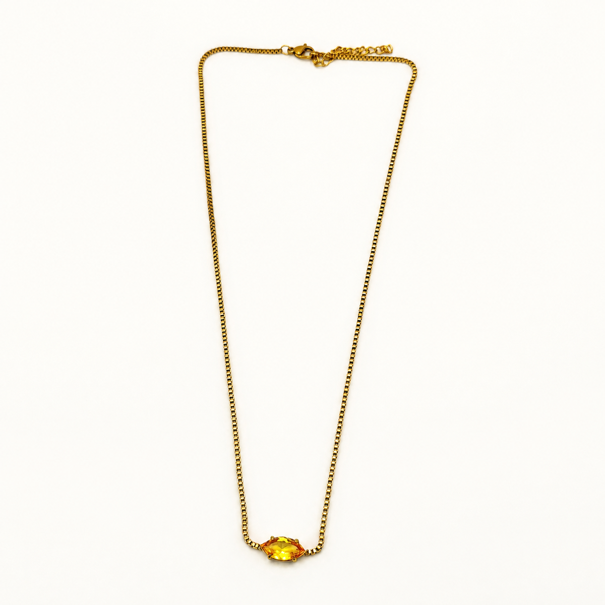 The Citrine Marquise Solitaire Necklace