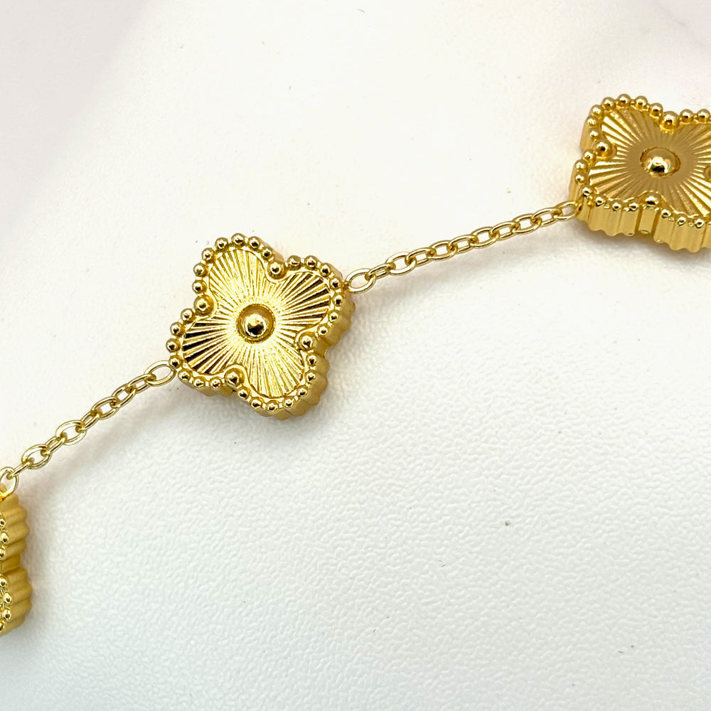 The Radiant Golden Clover Bracelet