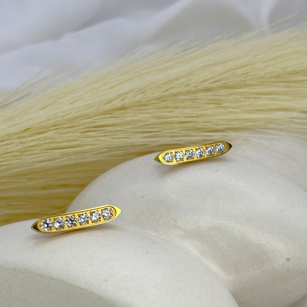 The Tapered Crystal Bar Earrings