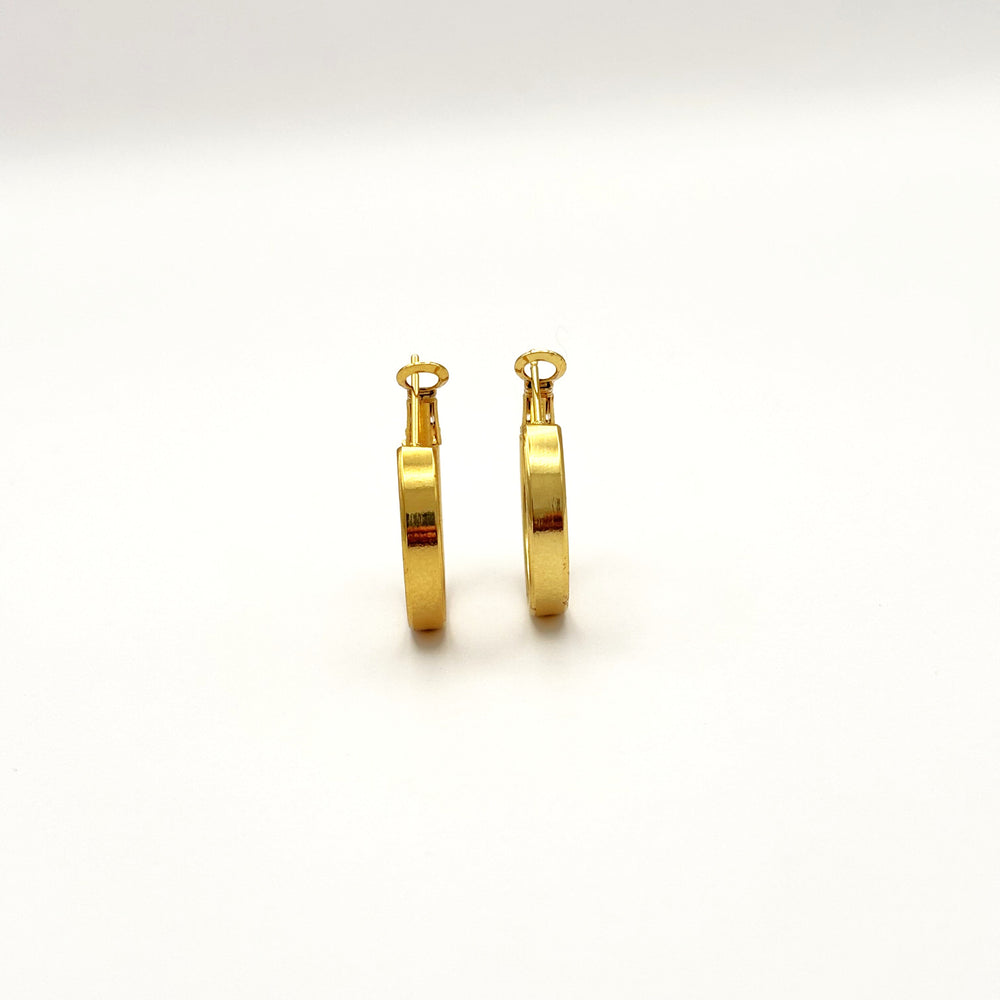 The Classic Gold Band Hoop Earrings - Small